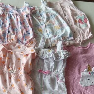 Baby Girl Size 12 MonthAdorable Baby Rompers Lot Of 6